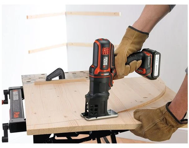 Black & Decker Juodas & Decker MULTIEVO siaurapjūklio galvutė + 5 Juodas & Decker peiliukai [MTJS1-XJ]