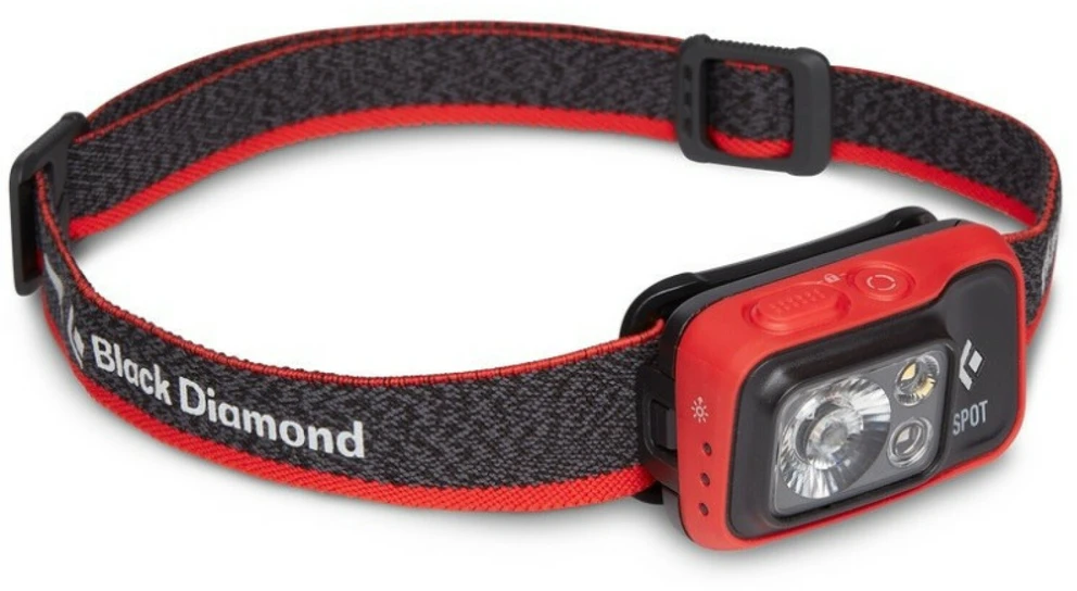 Black Diamond Juodas Diamond Juodas Diamond Spot 400 Juodas, Raudona Headband prožektorius LED