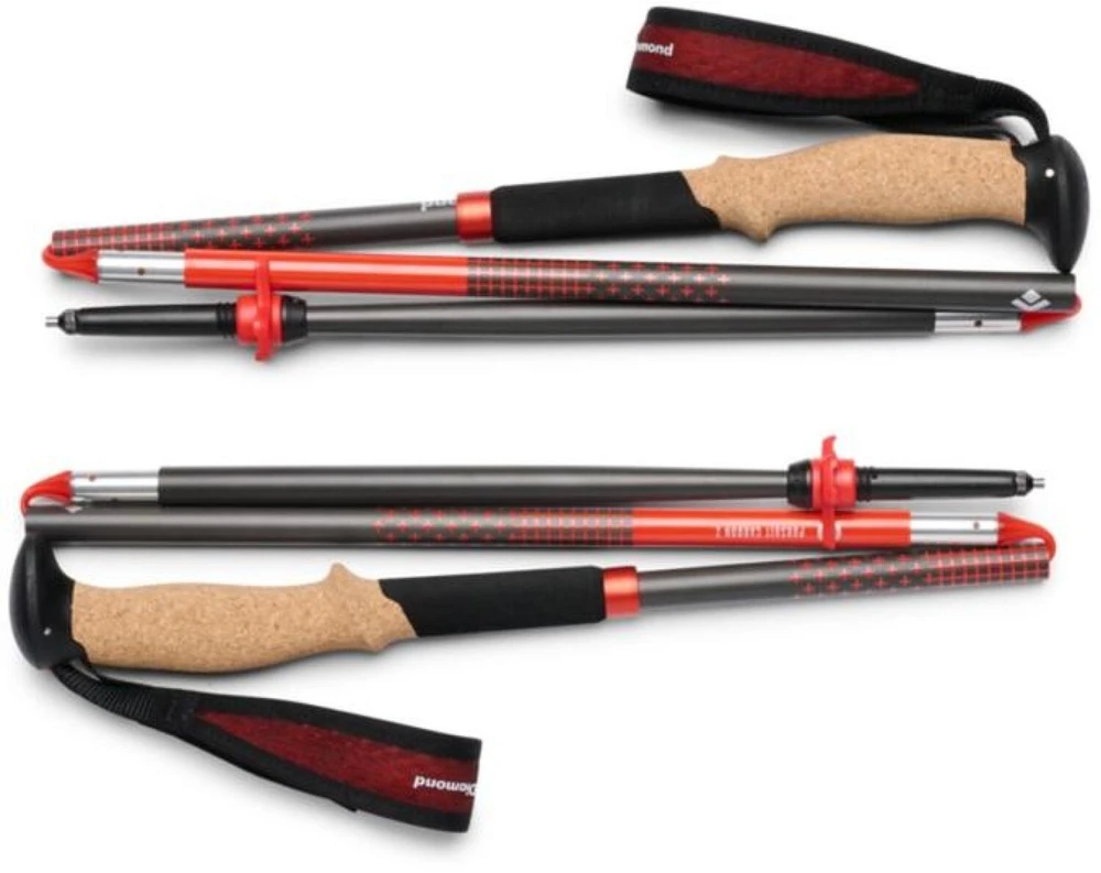 Black Diamond Juodas Diamond Anglies pluošto lazdos Juodas Diamond Pursuit Carbon Z Poles – octane 125 cm