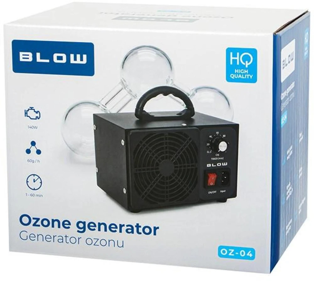 Ozono generatorius BLOW OZ-04 juodas ozonatorius 60 000 mg/h 140W