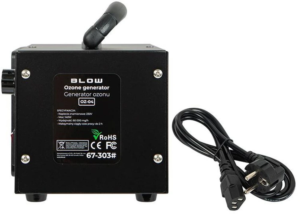 Ozono generatorius BLOW OZ-04 juodas ozonatorius 60 000 mg/h 140W