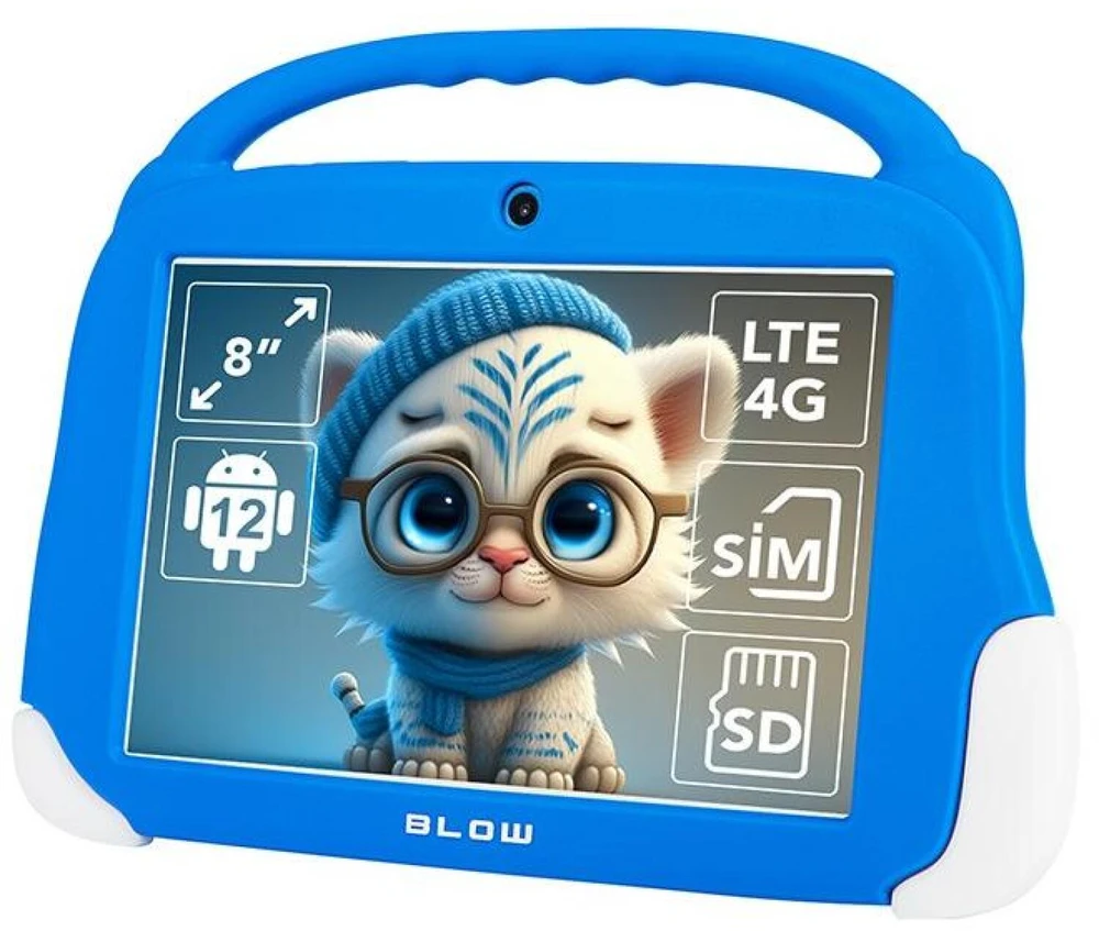 Planšetė BLOW KidsTAB8 4G planšetinis kompiuteris 4/64GB mėlynas dėklas