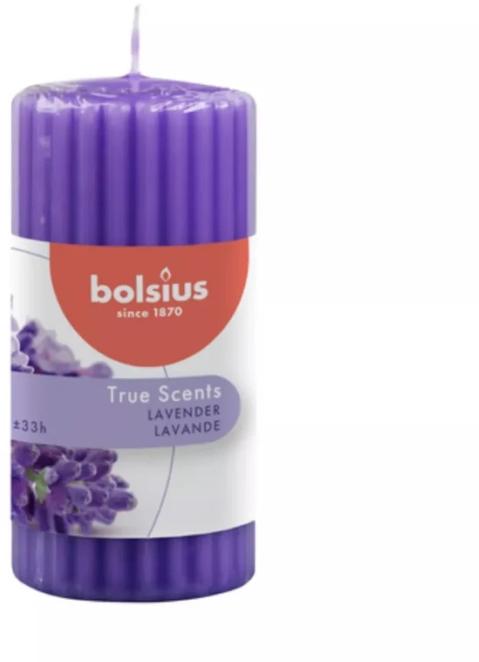 Svece-stabs aromat.Bolsius lavanda d6xh12cm 1166777