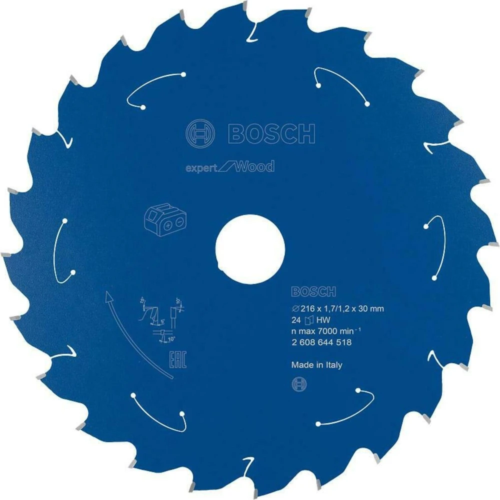 Bosch Bosch circular saw blade Expert for Wood, 216mm, 24Z (bore 30mm, for cordless miter saws)