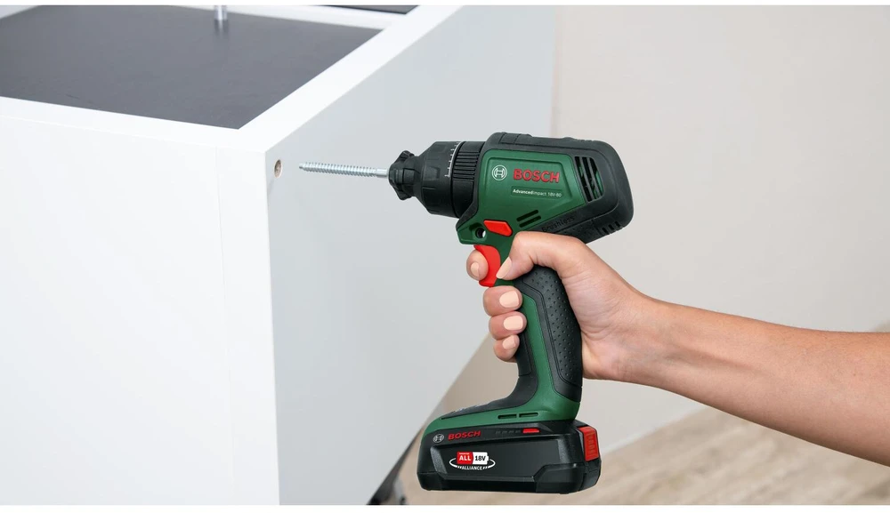 Suktuvas - gręžtuvas Bosch AdvancedImpact 18V-80 QuickSnap 2 x akumulator 2.5 Ah (06039E2102)