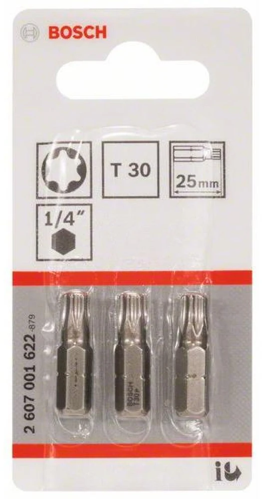 Bosch Torx antgalis T30, l=25mm 3 vnt, Extra Hart