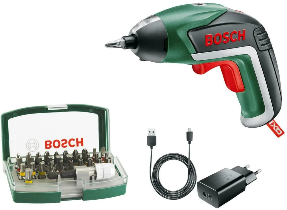 Akumuliatorinis suktuvas Bosch 06039A800S; 3,6 V; 1x1,5 Ah akum. + priedai