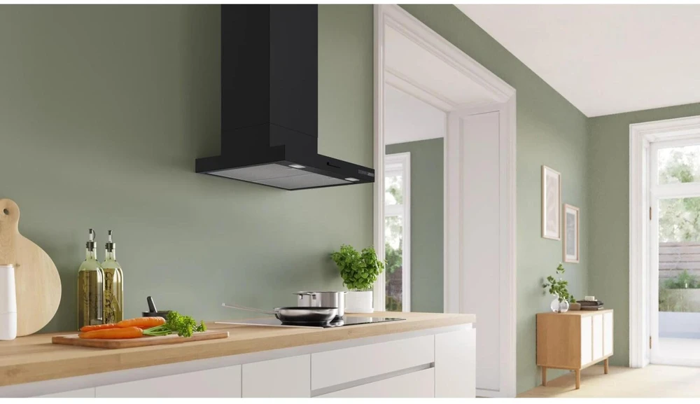 Bosch DWB65CC60 Serija 4, Prie sienos montuojamas gartraukis, 60 cm, Matinė juoda