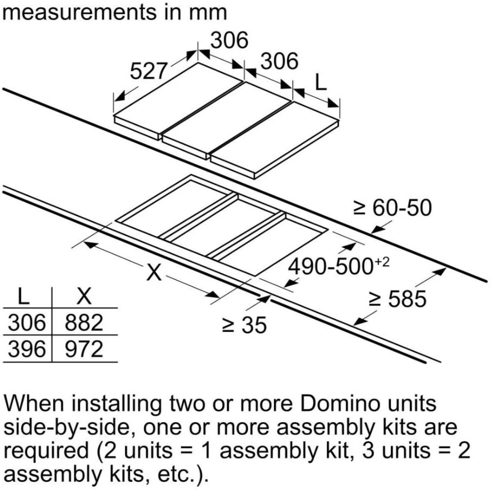 Bosch Serija 6 Domino elektrinė kaitlentė su plieniniu rėmu, 30 cm