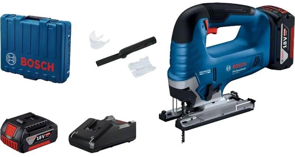 Akumuliatorinis siaurapjūklis Bosch GST 185-LI; 18 V; 2x4,0 Ah akum.