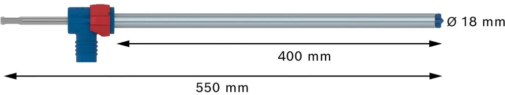 Grąžtas betonui su nusiurbimu Bosch 2608901779; 18x550 mm