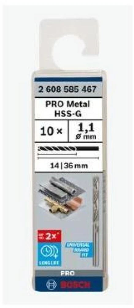 Grąžtas Bosch HSS-G grąžtai metalui 9.0mm, 5 vnt.