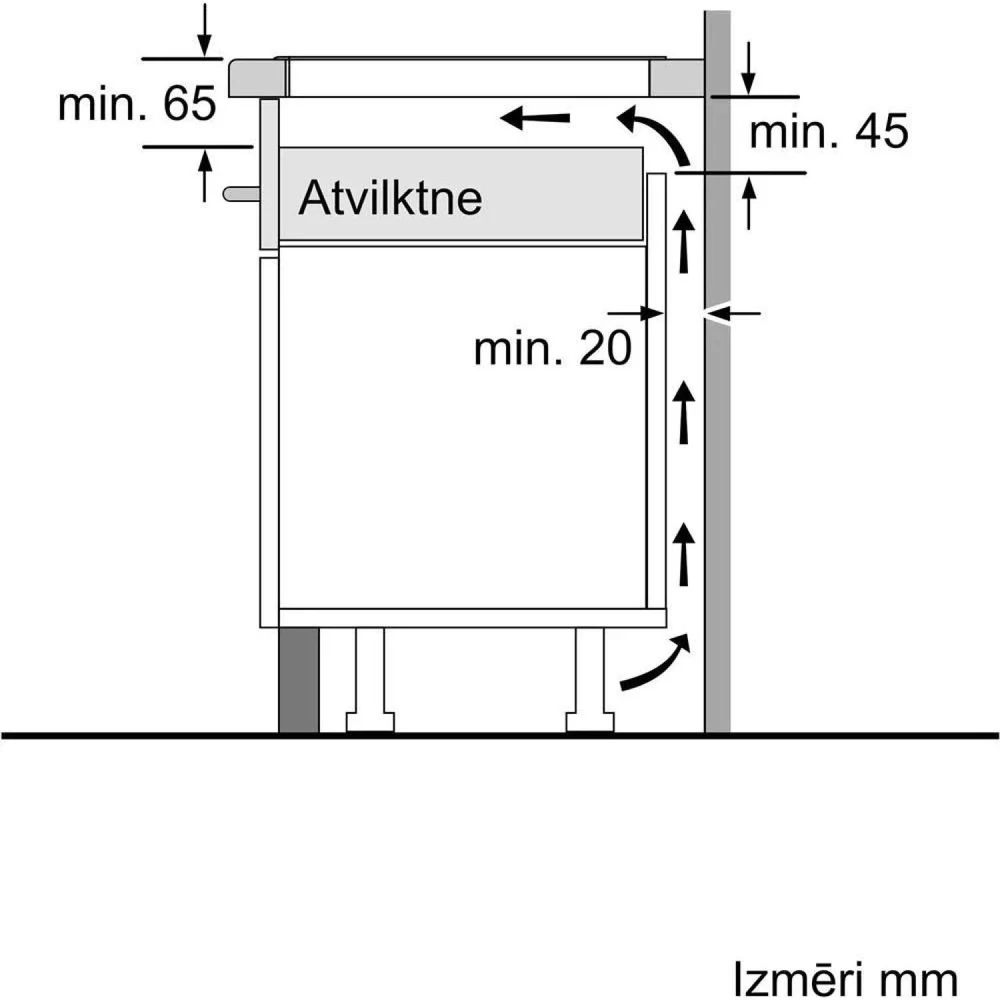 Bosch PIF612BB1E Serija 4, Indukcinė kaitlentė, 60 cm, kaitlentė be rėmo