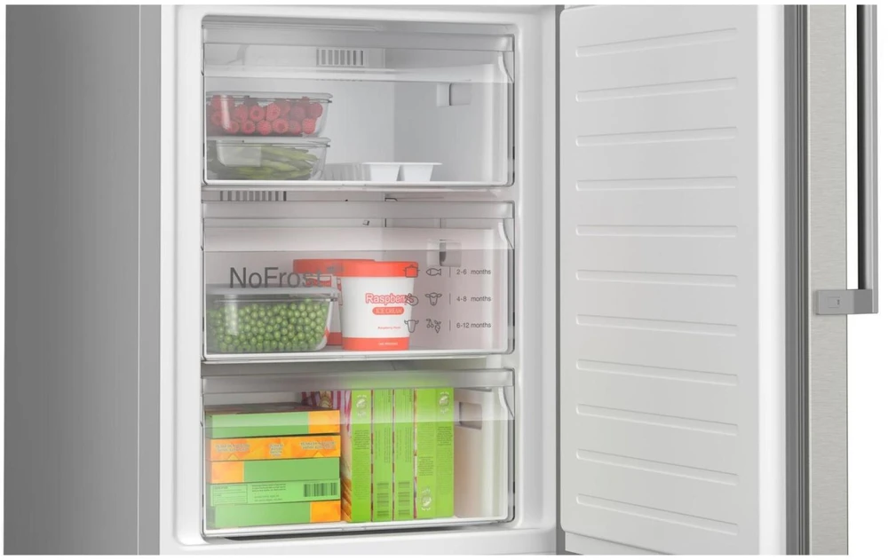 Šaldytuvas Bosch Serie 4 KGN39VIBT fridge-šaldiklis Freestanding 363 L B Nerūdijantis plienas