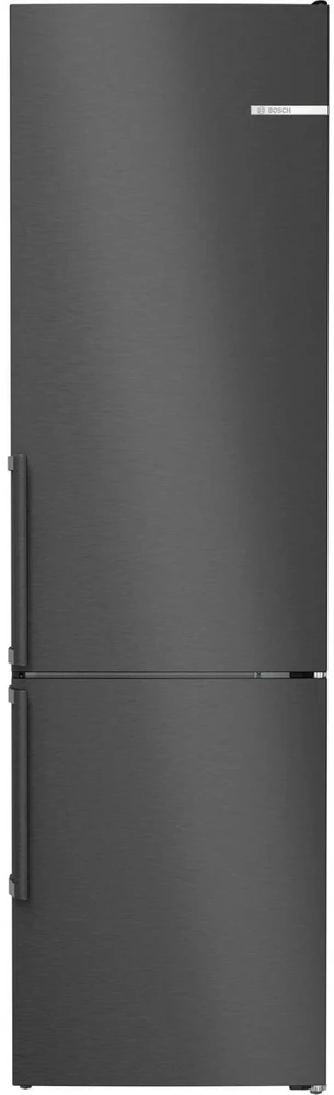 Bosch KGN39VXBT Serija 4, Laisvai statomas šaldytuvas-šaldiklis su šaldiklio skyriumi apačioje, 203 x 60 cm, Juodas stainless steel