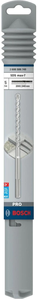 Grąžtas Bosch 2 608 586 749 - Drill,Rotary hammer - Spiral cutting drill bit - 1.5 cm - 34 cm - 20 cm - Concrete,Limestone,Masonry