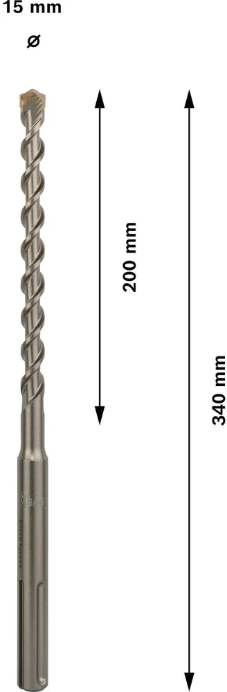 Grąžtas Bosch 2 608 586 749 - Drill,Rotary hammer - Spiral cutting drill bit - 1.5 cm - 34 cm - 20 cm - Concrete,Limestone,Masonry
