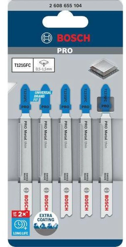Pjūkleliai siaurapjūkliui Bosch 2608655104; 92 mm; 0,8 mm; 5 vnt.
