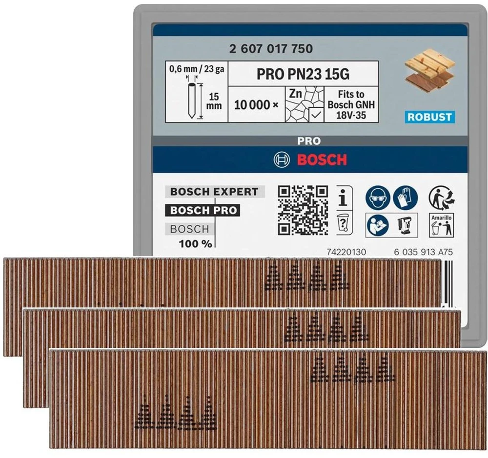Bosch Vinutės, PRO PN23 G 0.6x15mm, 10000 gb.