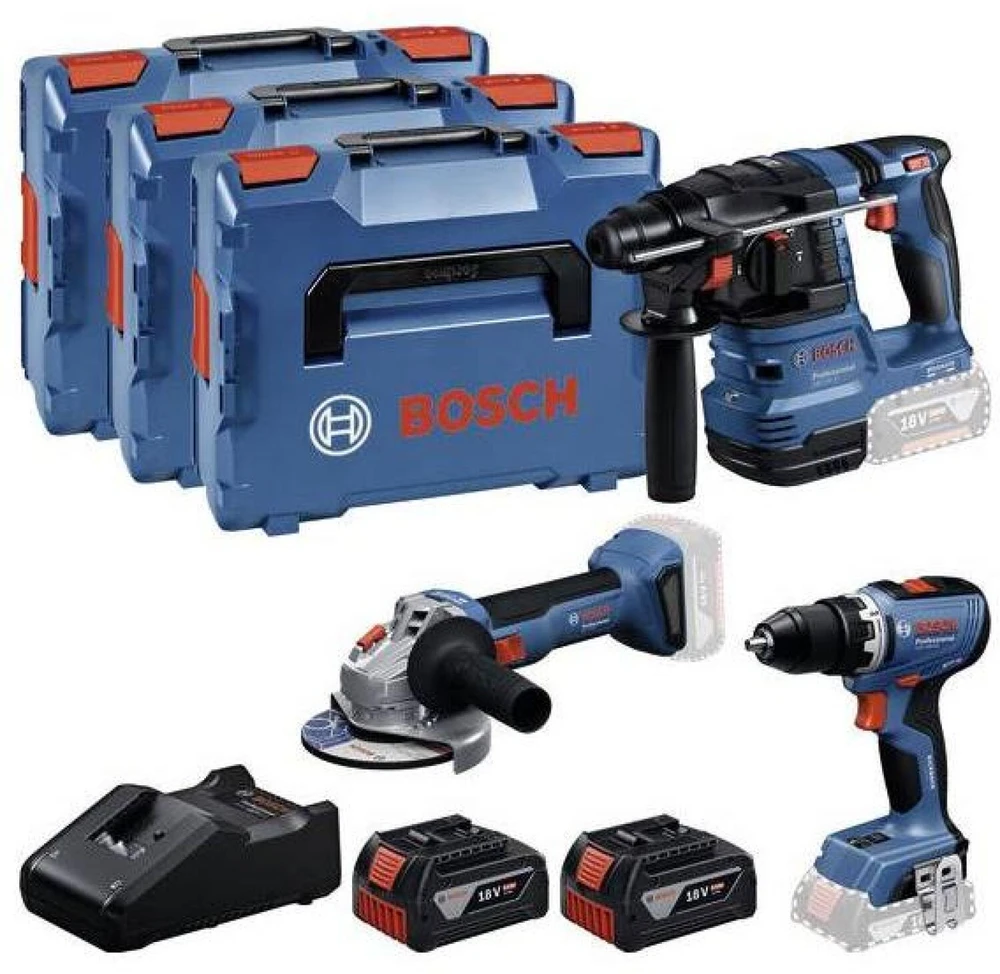 Įrankių komplektas Bosch 0615A5009G; 18 V; 2x5,0 Ah akum.