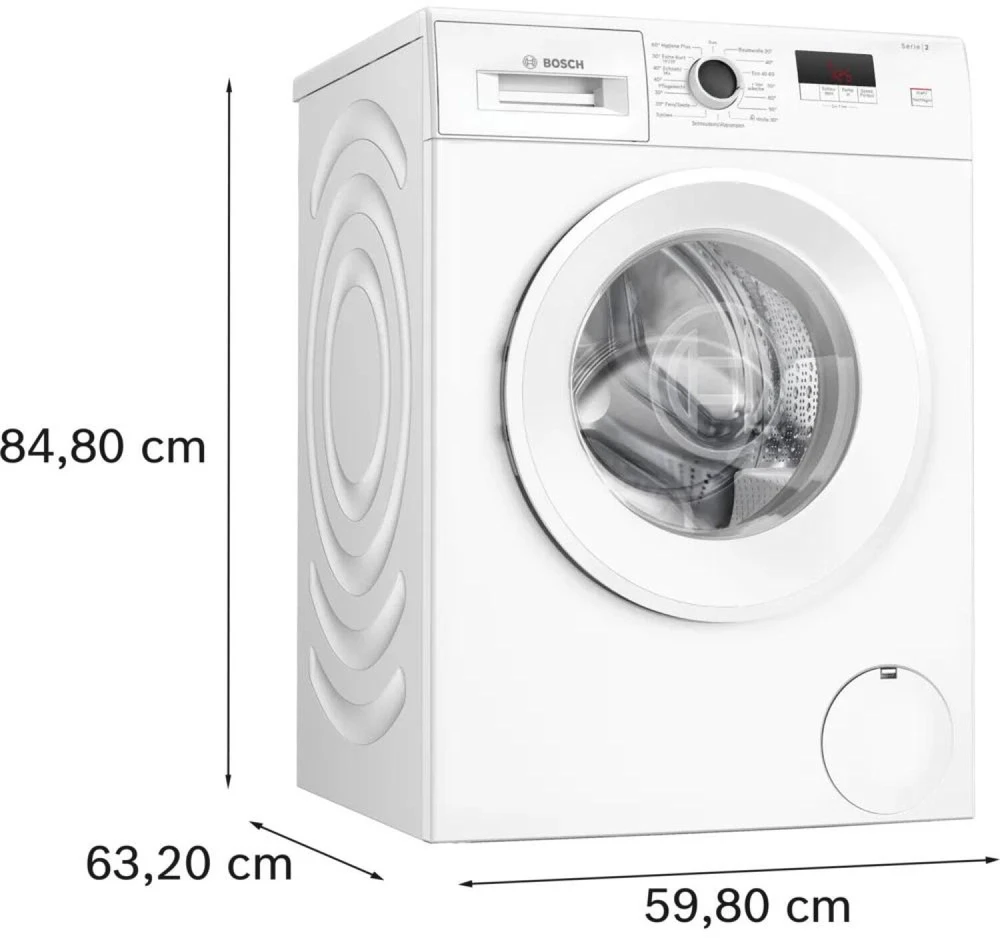 Skalbimo mašina Bosch WGE02420 Serie 2 (baltas, 60 cm)