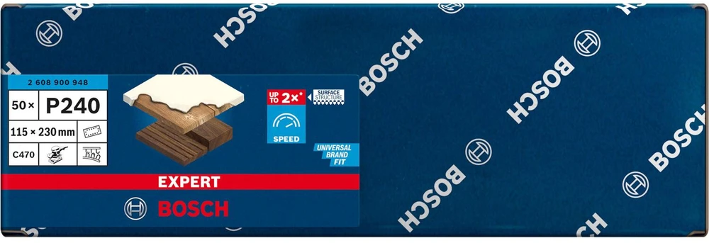 Bosch PAPIER 115*230 G240 50PC BEST FOR WOOD 14 OTWOROW EXPERT