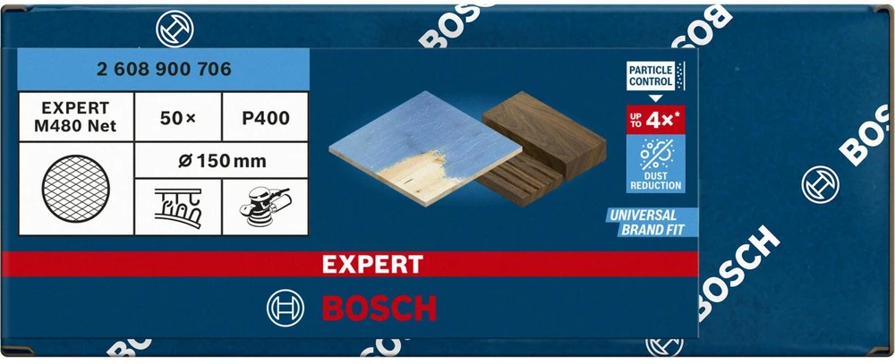 Bosch EKSPERTIŠKAS ŠLIFAVIMO TINKLELIS M480, 150, 400, 50X