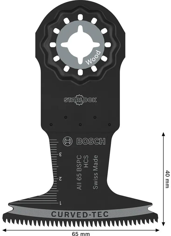Įpjaunamasis pjūklelis Bosch Starlock AII 65 BSPC HCS; 65x40 mm