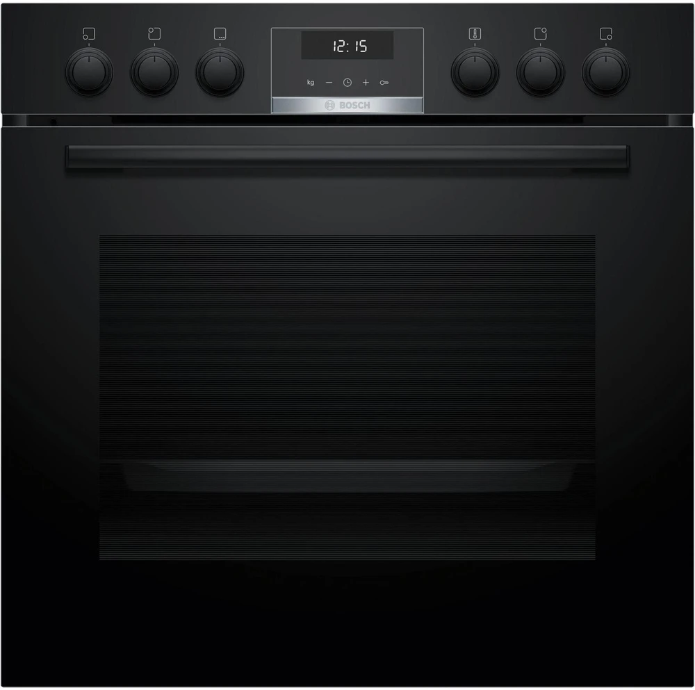 Orkaitė Bosch Viryklės rinkinys HND616LS63, 71l, 4 indukcinės zonos, 17 lygių, A+, 3D karštas oras, LED ekranas, valymo pagalba