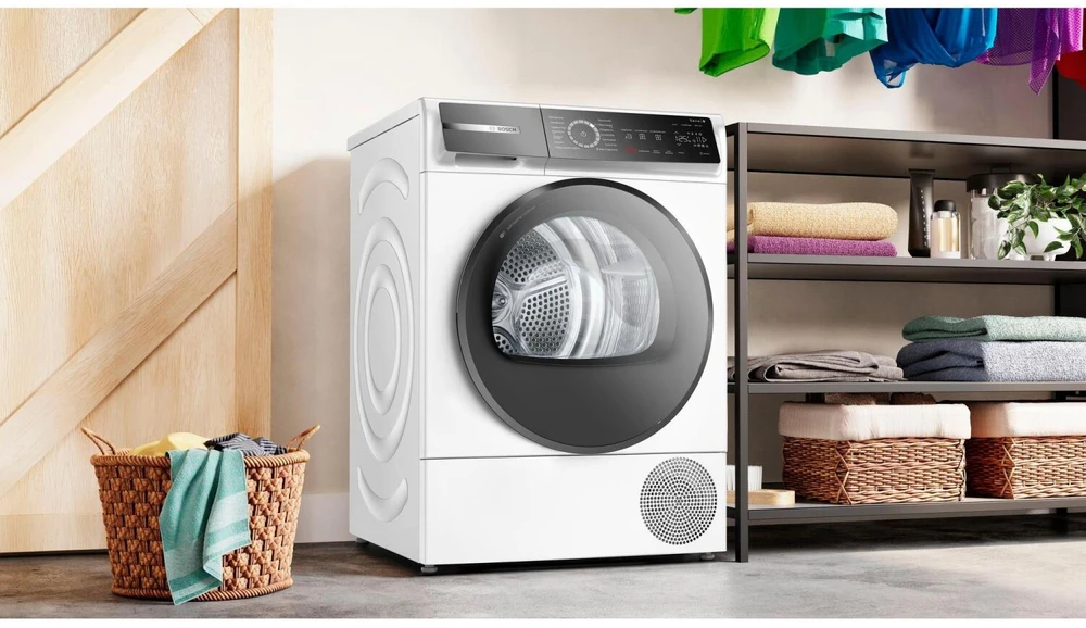 Skalbimo mašina Džiovintuvas drabužiams Bosch WQB235B40 Series 8 Heat Pump Condensation Dryer (baltas)