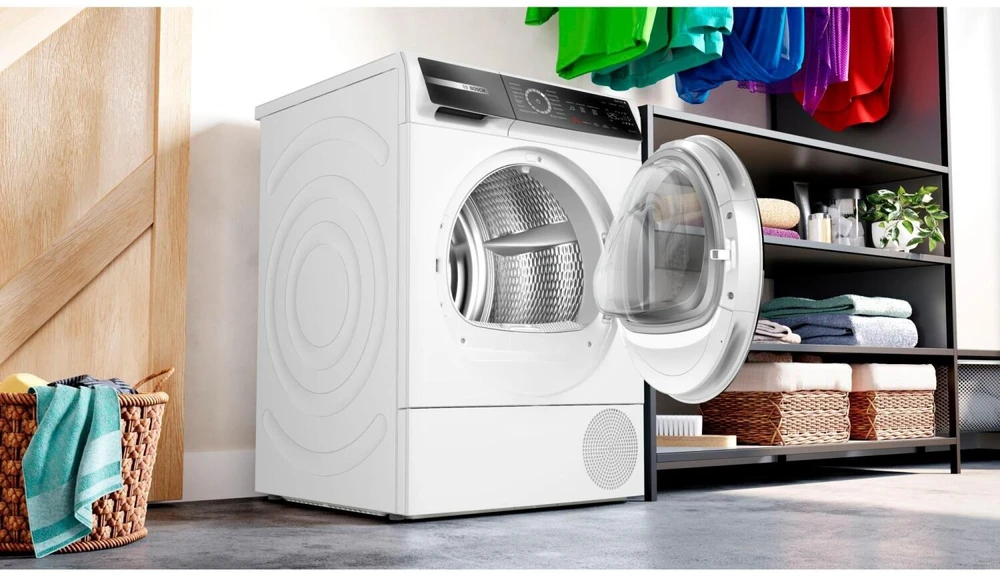 Skalbimo mašina Džiovintuvas drabužiams Bosch WQB235B40 Series 8 Heat Pump Condensation Dryer (baltas)