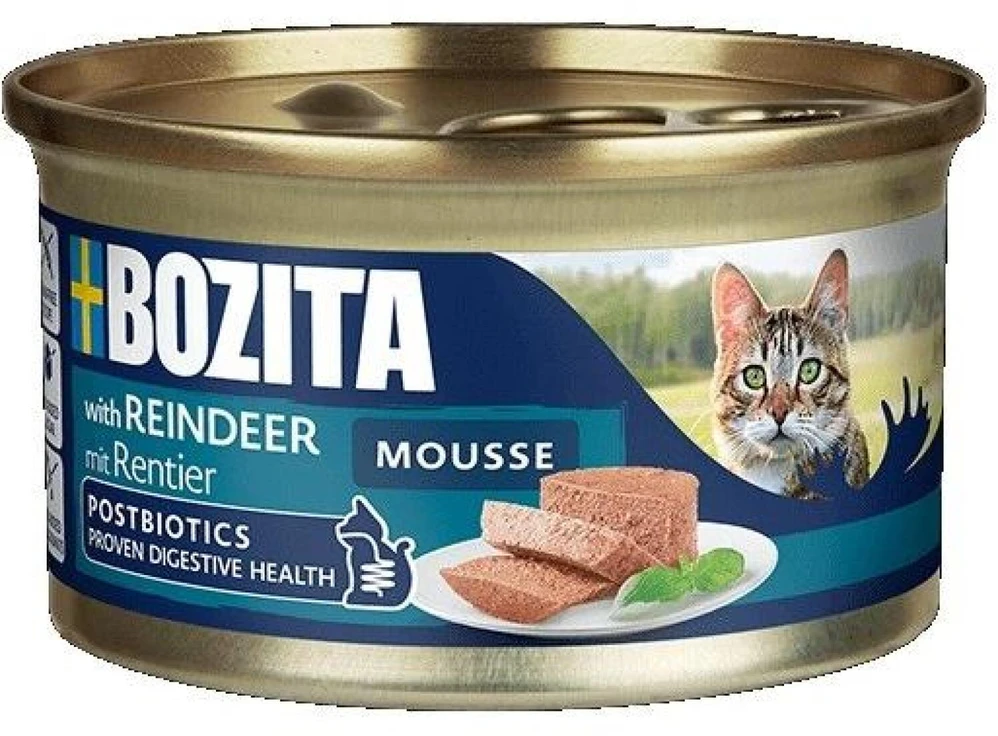 BOZITA Mousse elniena – šlapias kačių maistas – 85g