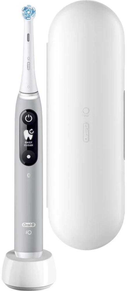 Elektrinis dantų šepetėlis Braun iOM6.1A6.1K Oral-B iO6, pilkos spalvos
