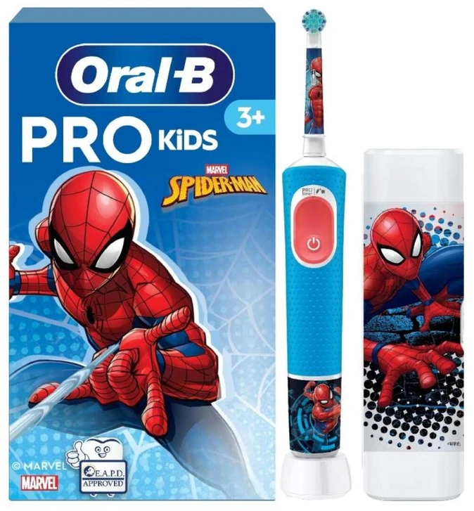 Oral-B Vitality Pro D103 Kids 3+ Spiderman + etui mėlyna