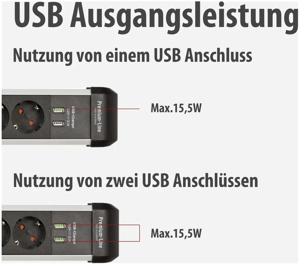 Brennenstuhl Brennenstuhl 1391010610 skirstytuvas 3 m 6 x maitinimo lizdas Vidinis juodas, sidabrinis