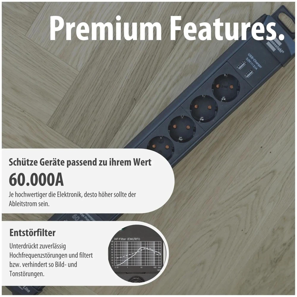 Listwa zasilająca Brennenstuhl Brennenstuhl Premium-Line ÜSS 6fach USB 3.1A *DE*