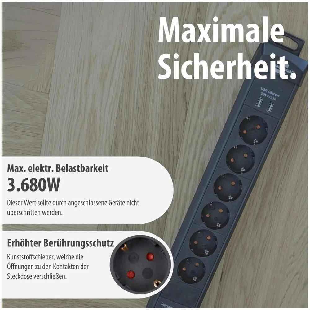 Listwa zasilająca Brennenstuhl Brennenstuhl Premium-Line ÜSS 6fach USB 3.1A *DE*