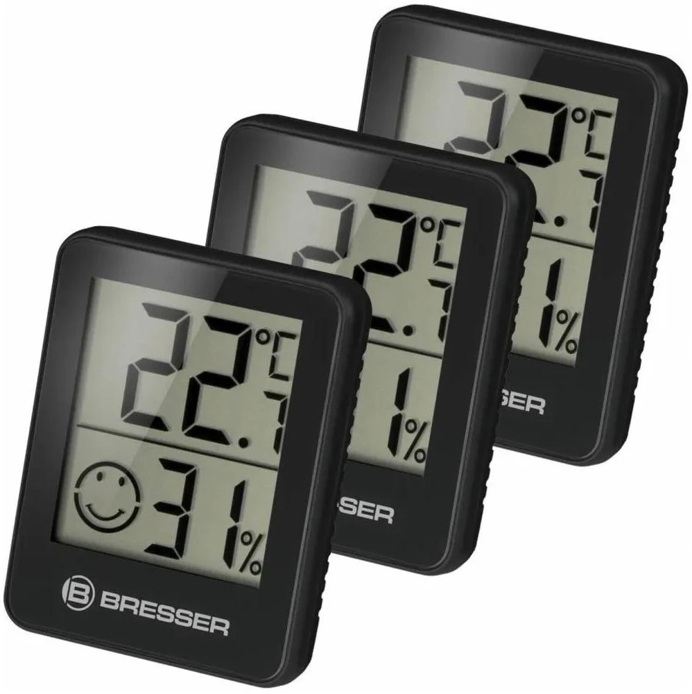 Bresser Temeo Hygro Indikatorius 3-unit Set, juodas