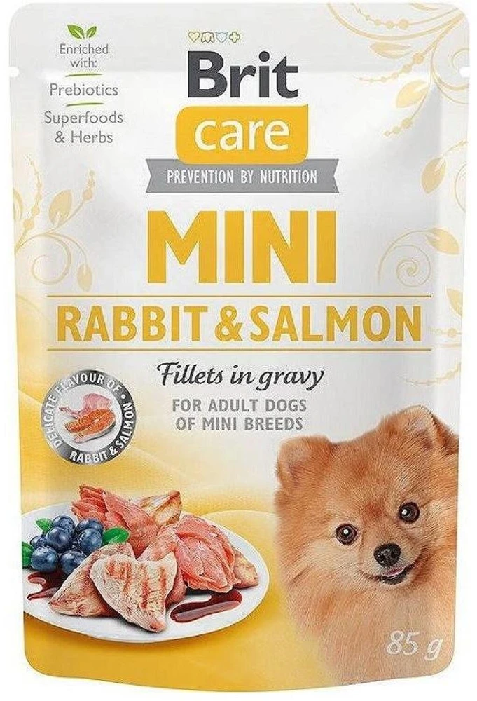 BRIT Care Mini triušiena&lašiša - wet dog food - 85g