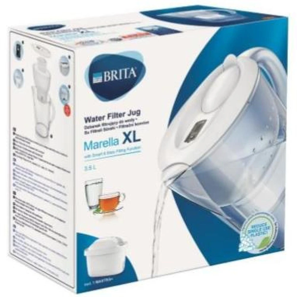 BRITA fill&enjoy Marella XL 3.5L Baltas + 1 filtro kasetė MAXTRA+