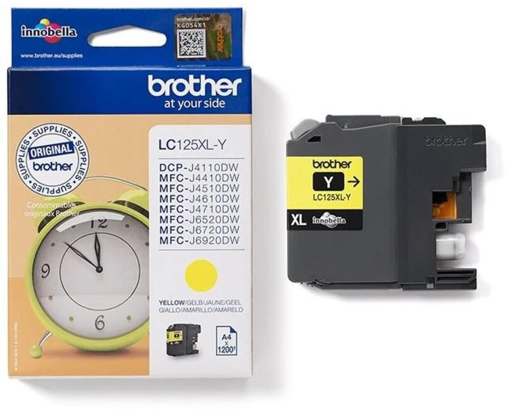 Brother LC125XLY | Rašalo kasetė | Geltona