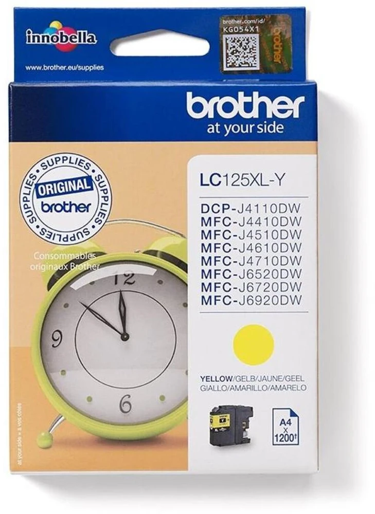 Brother LC125XLY | Rašalo kasetė | Geltona