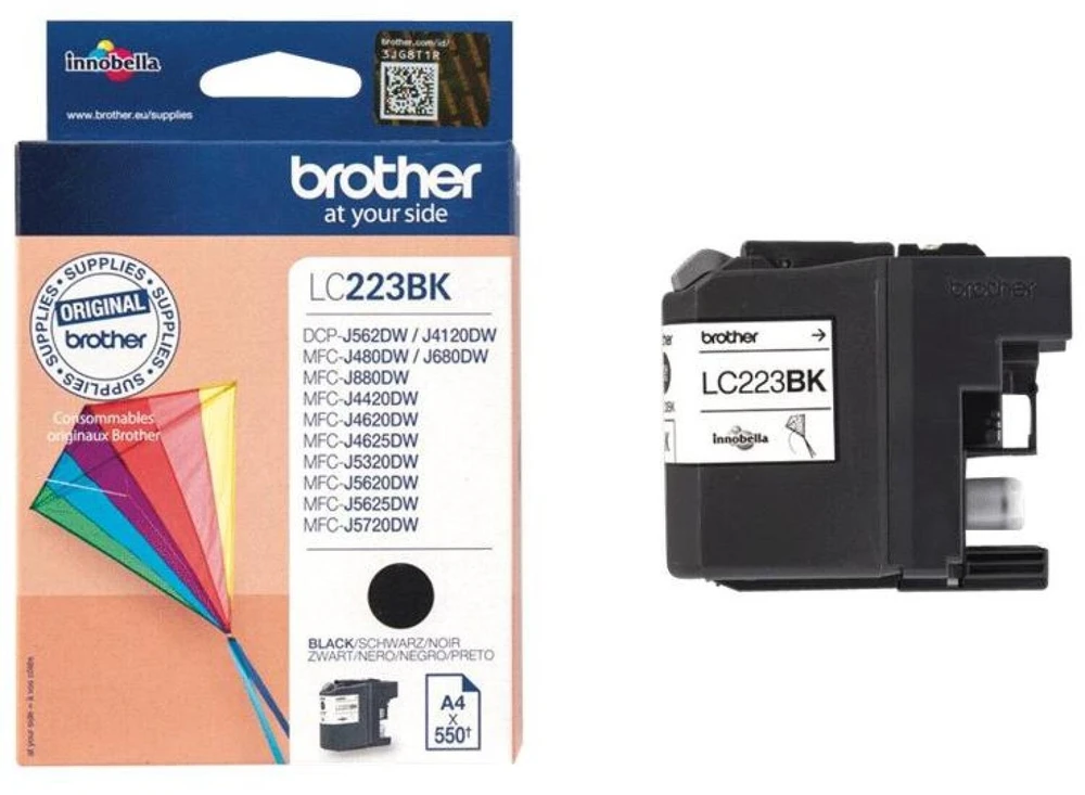 Brother Brolis LC-223BK | Rašalo kasetė | Juodas