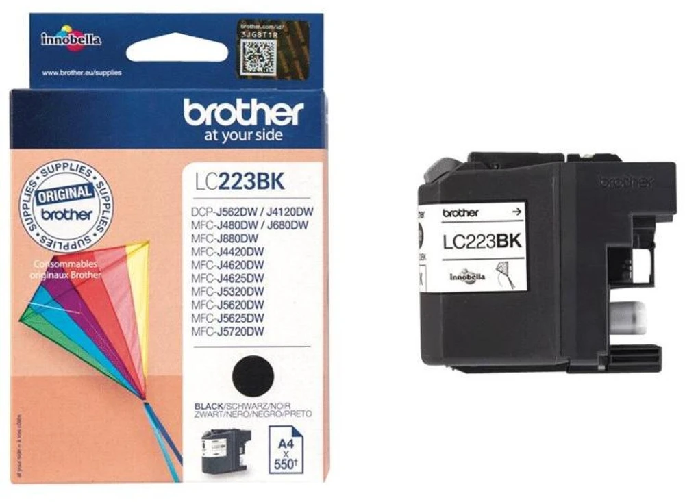 Brother Brolis LC-223BK | Rašalo kasetė | Juodas