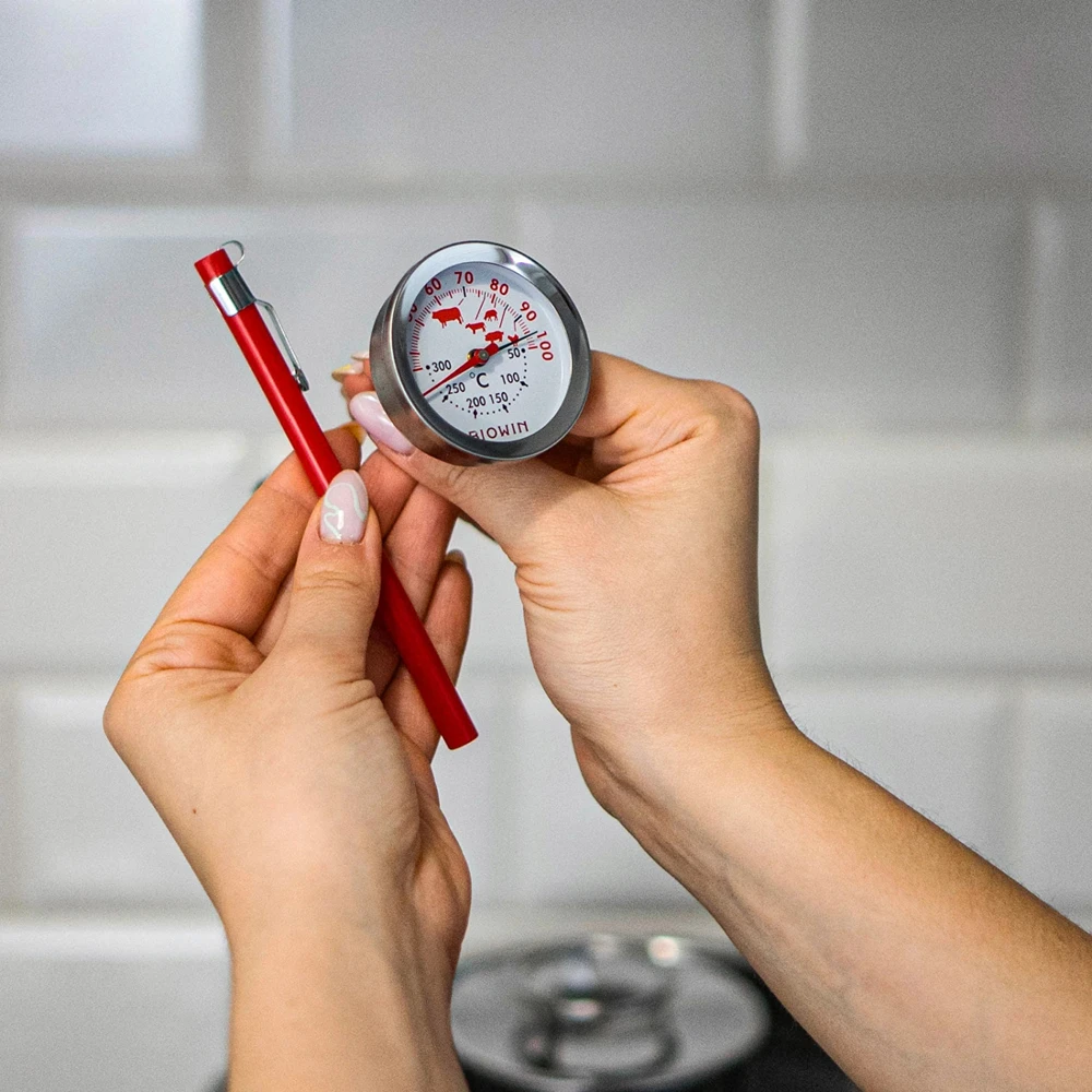Browin 2-in-1 thermometer for baking (+ 30 ° C + 100 ° C) and orkaitė (+ 50 ° C + 300 ° C)