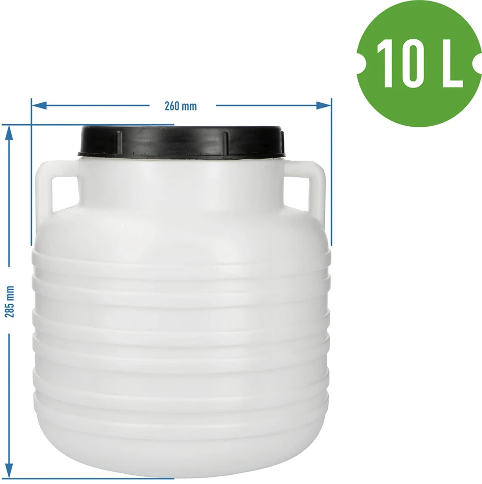 Browin 10l statinė, 360110, 10L, 26cm, 28.5cm, 13cm, HDPE, balta spalva, rankenos