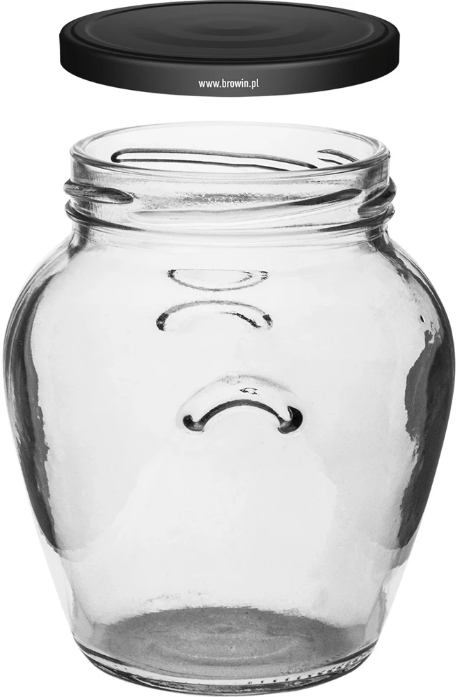 Browin 132549 konservavimo stiklainis, 580 ml, 6 vnt., stiklas, dangtelis Ø82 mm, 6 kabliukai, tinka plauti indaplovėje