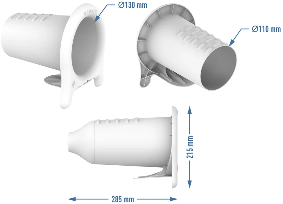 Browin 310091 mėsos tinklelio uždėjimo įtaisas, 110mm, 130mm, 285mm, vertikalus, horizontalus, tinka plauti indaplovėje