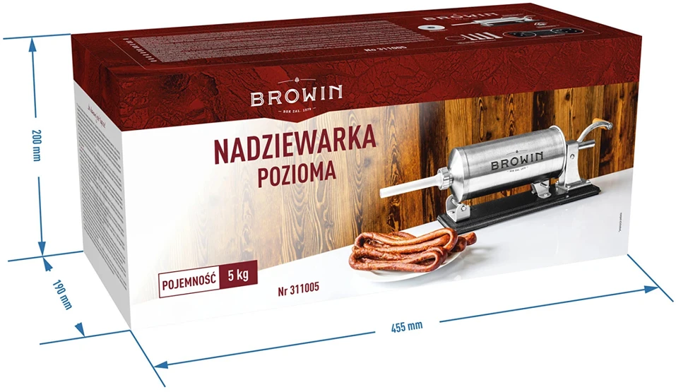 Browin Rankinis horizontalus dešrų kimštuvas 5kg