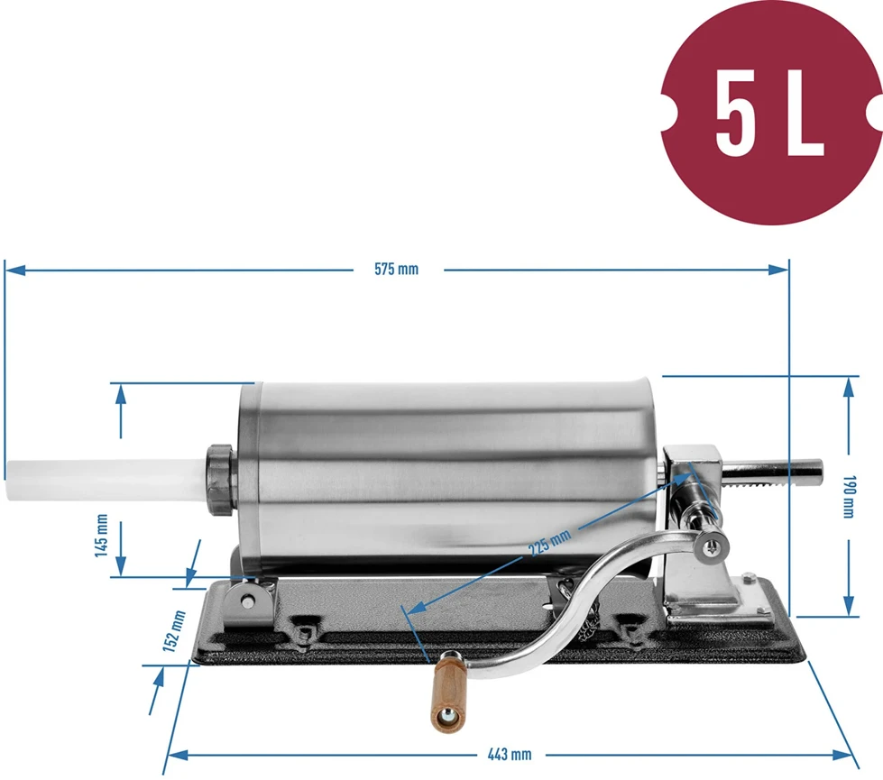 Browin Rankinis horizontalus dešrų kimštuvas 5kg
